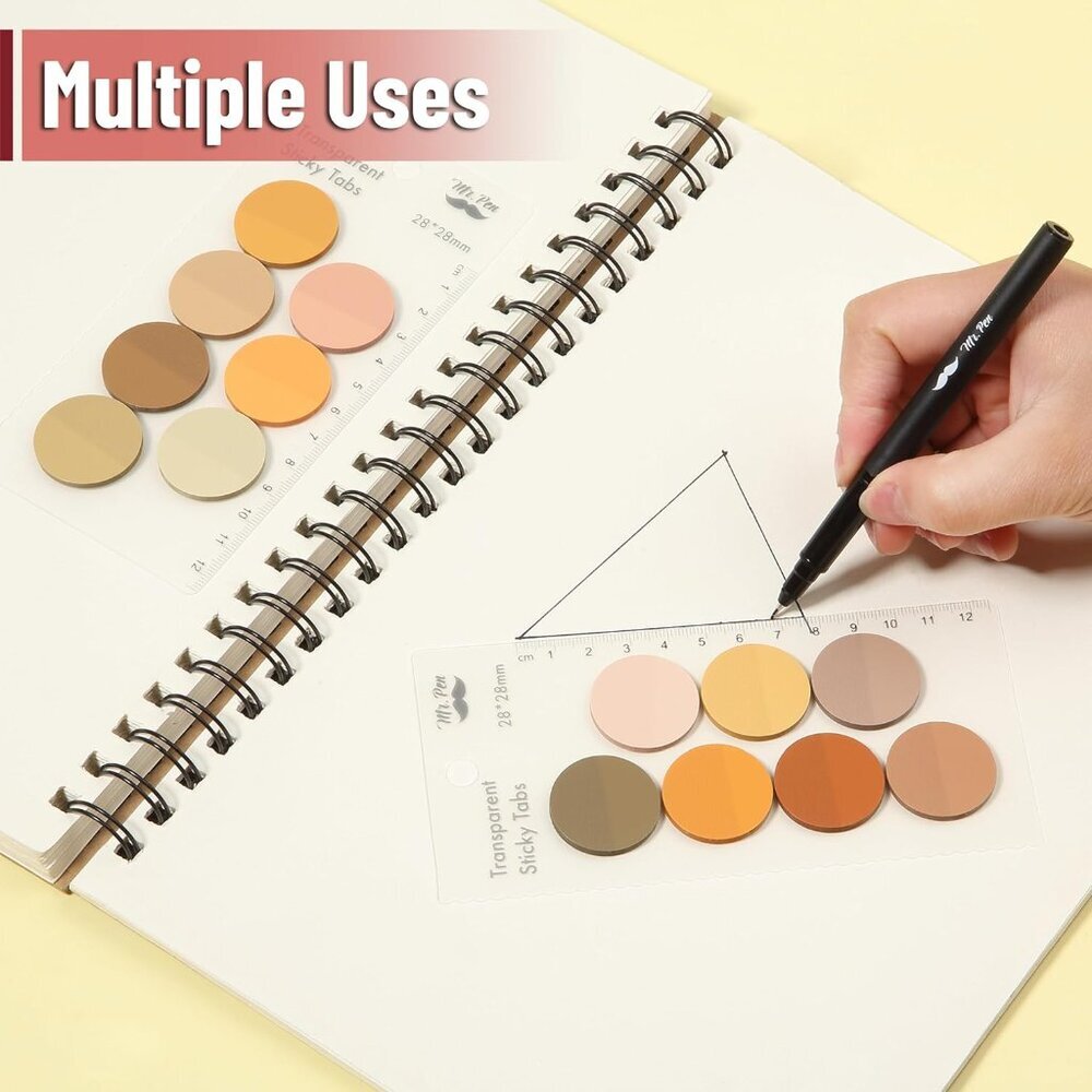 Transparent Sticky Note Set, 560Sheets, Colorful, Round Transparent Sticky Notes - Picture 5 of 8